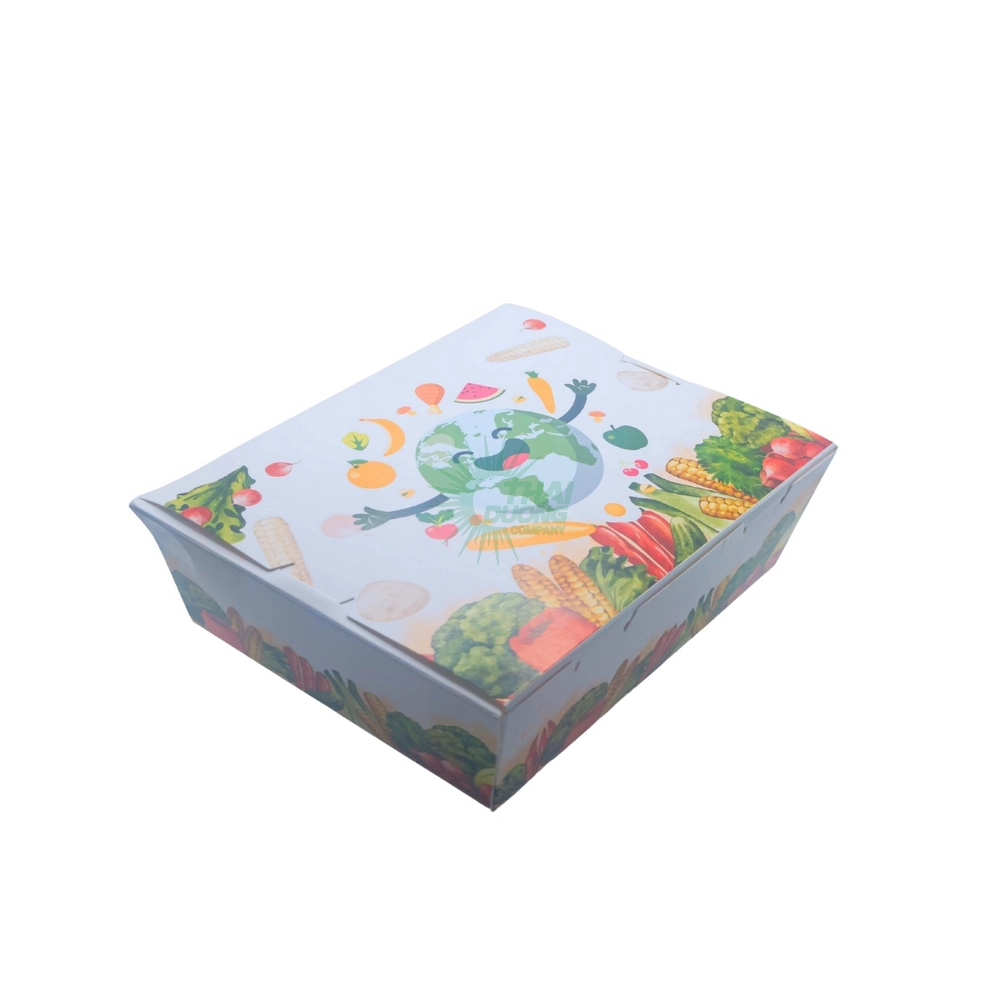 Hộp Giấy Trắng Take Away In Sẵn Cao Cấp