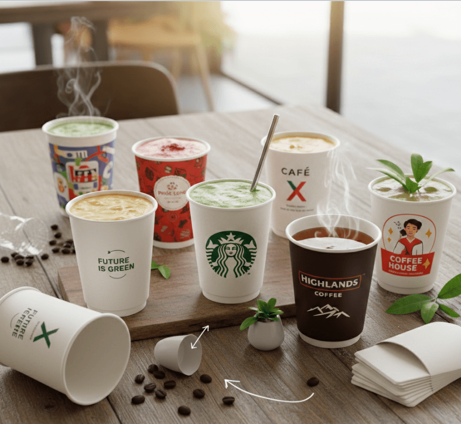 Trong những năm gần đây, nếu dạo quanh các chuỗi cà phê hay thức ăn nhanh hàng đầu như Starbucks, Phúc Long hay Highlands Coffee, bạn sẽ nhận thấy một sự chuyển dịch rõ rệt: Ly giấy đang dần thay thế hoàn toàn ly nhựa. Vậy tại sao các "ông lớn" vốn cực kỳ khắt khe về chi phí lại sẵn sàng ưu tiên dùng ly giấy? Hãy cùng giải mã 4 lý do chiến lược ngay dưới đây.