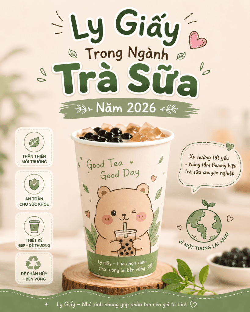 Ngành trà sữa Việt Nam đang bước vào giai đoạn phát triển mạnh mẽ nhất từ trước đến nay – với hơn 1.500 chuỗi cửa hàng trên cả nước và hàng chục thương hiệu mới ra mắt mỗi năm. Giữa sự cạnh tranh khốc liệt đó, chiếc ly trên tay khách hàng không chỉ đựng đồ uống – nó là công cụ xây dựng thương hiệu hiệu quả nhất.