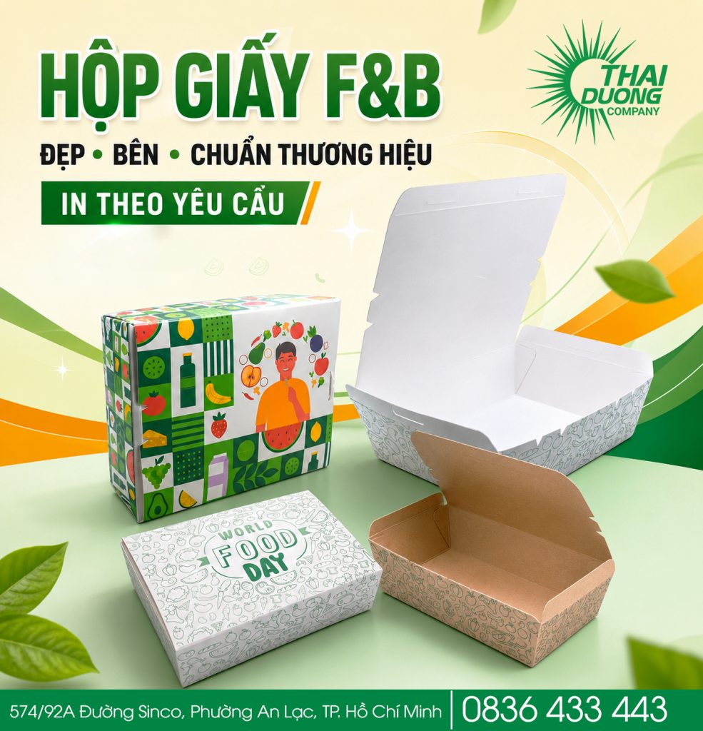Hộp Giấy Đựng Thức Ăn Các Loại — Chọn Sao Cho Phù Hợp Ngành F&B