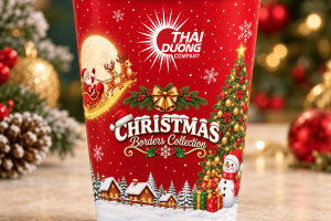 Ly Giấy In Sẵn Nền Đỏ Vàng Đen: Nổi Bật Thương Hiệu, Sang Trọng Cho Mọi Quán